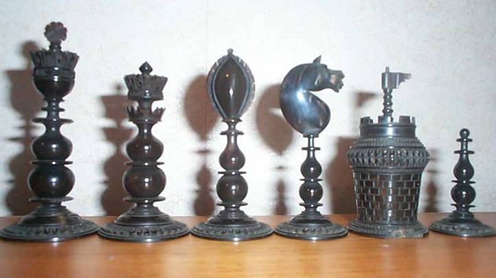 Antique Indian Chess Set