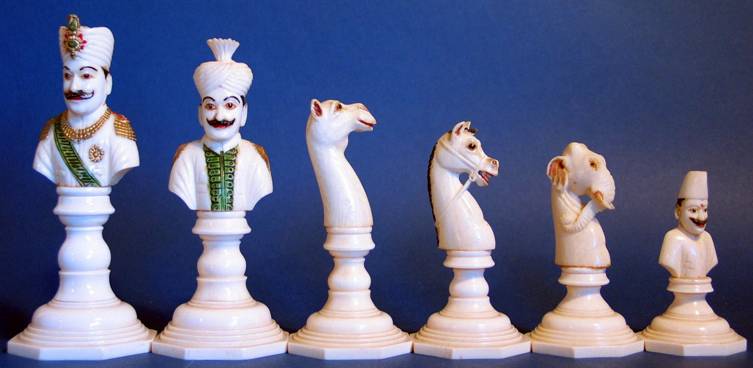 Antique Indian Chess Set