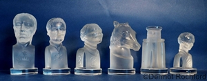 Bonhemian Glass Bust Chess Set