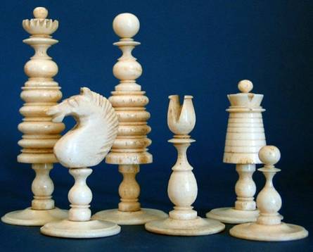 Antique English Chess Sets, 1750 to 1850