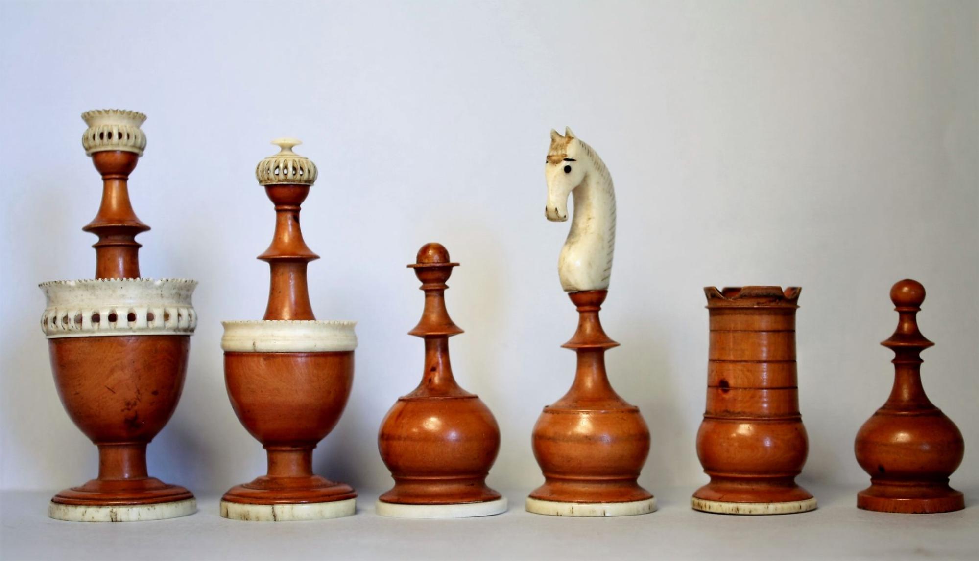 Antique French Chess Set