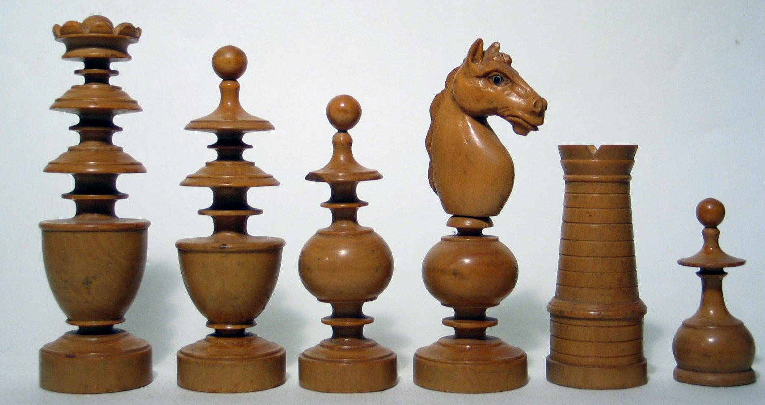 Antique French Chess Set