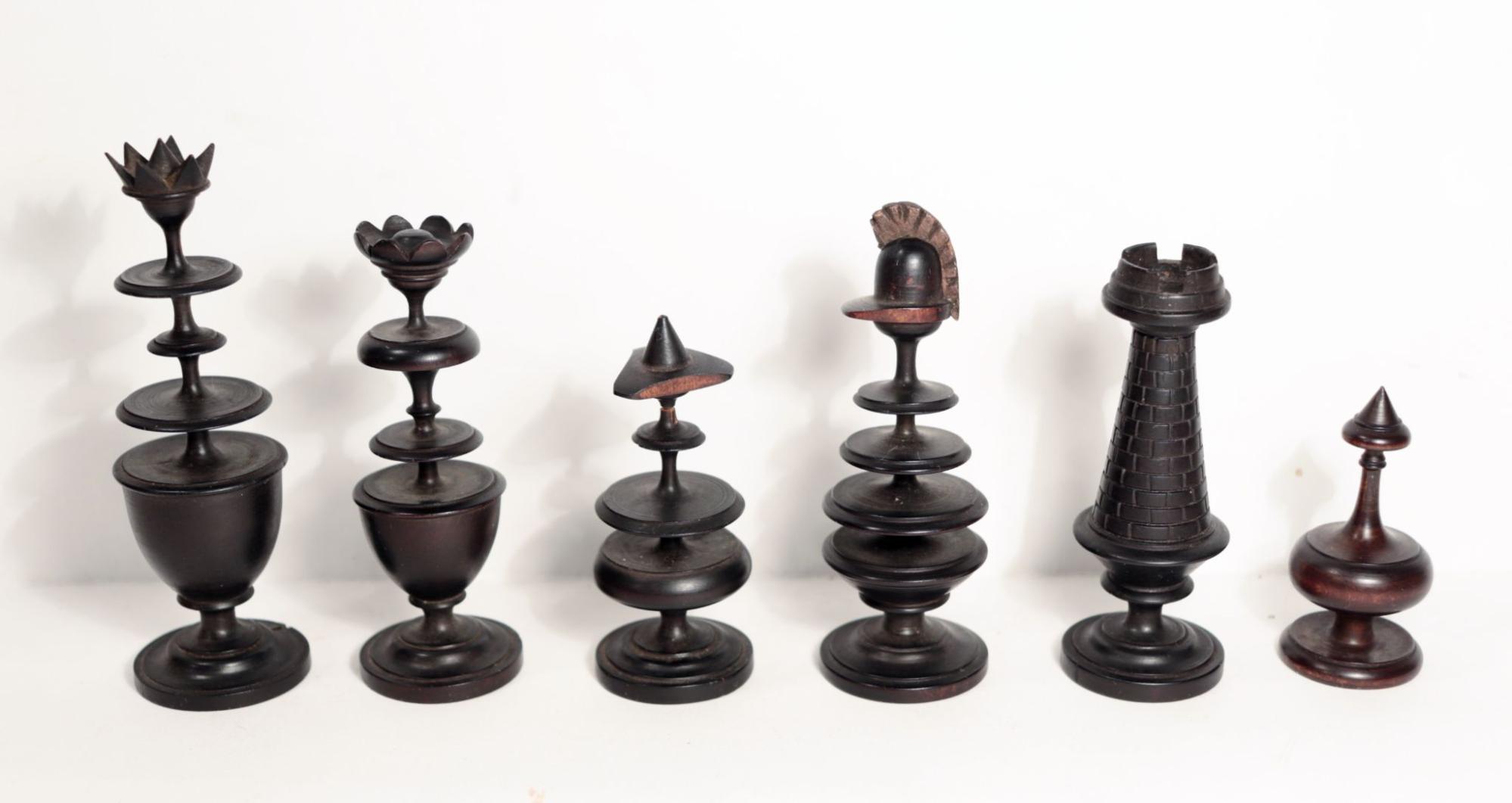 Antique French Chess Set