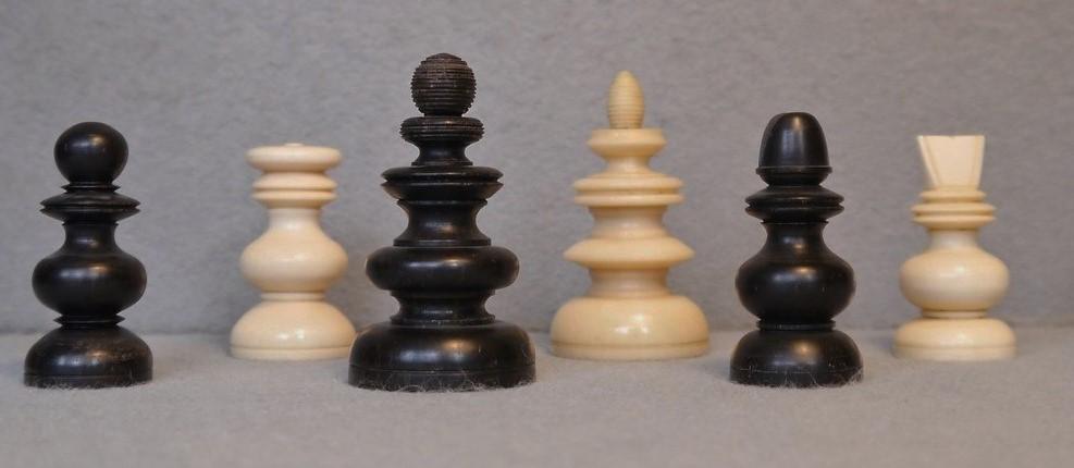 Antique English Chess Set