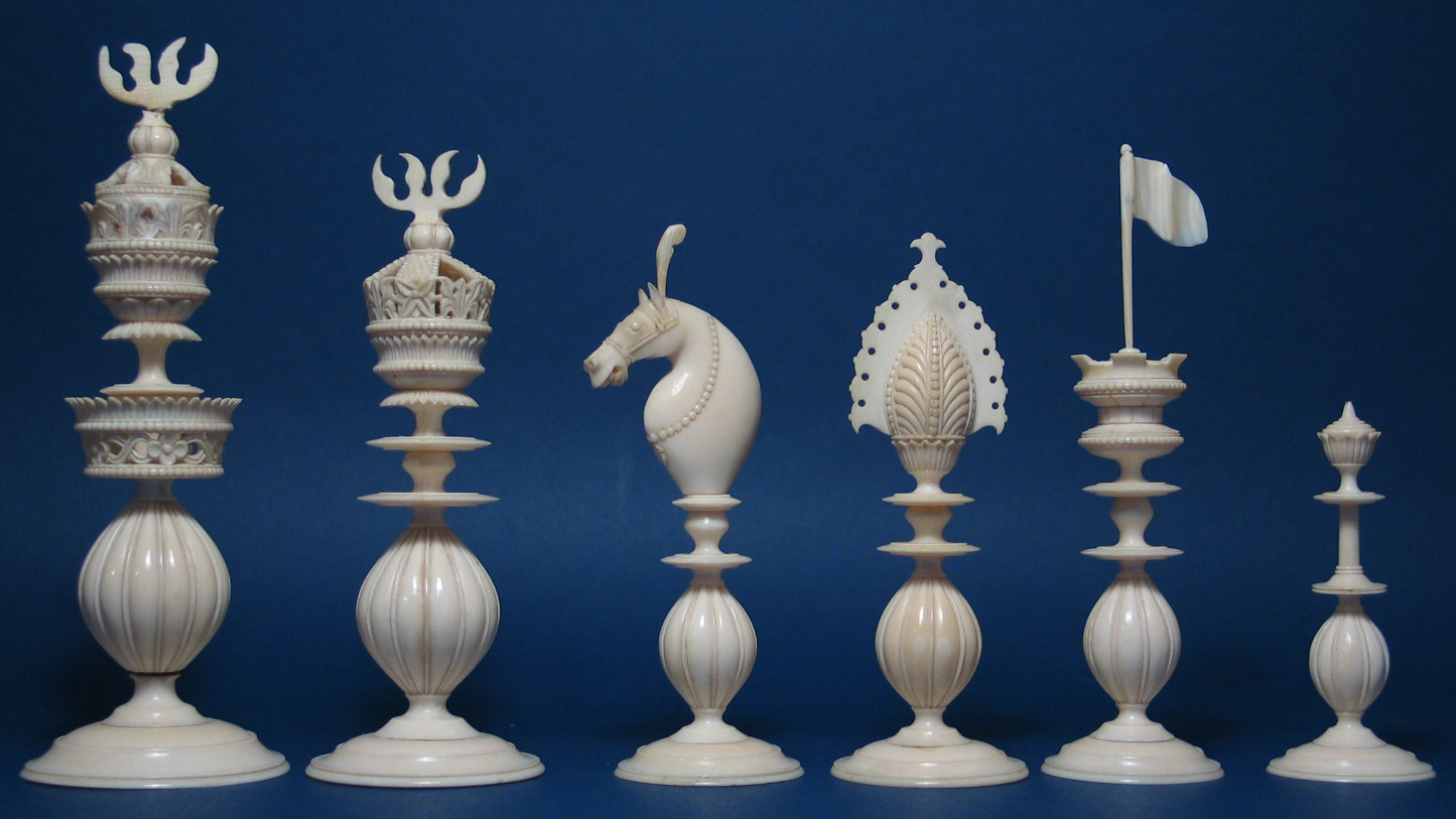 Antique Indian Chess Set