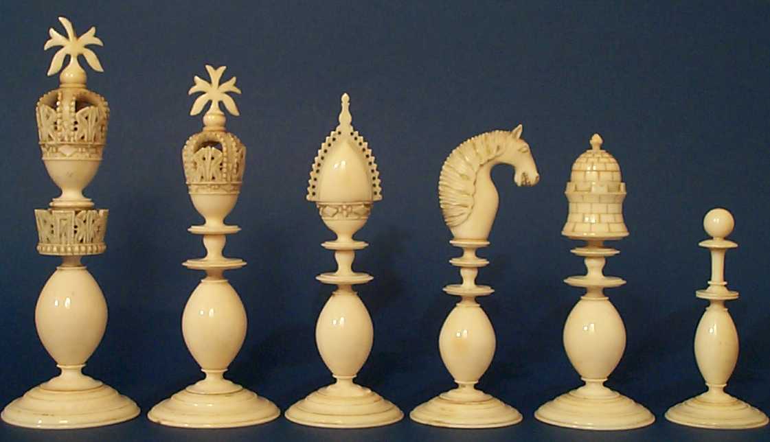 Antique Indian Chess Set