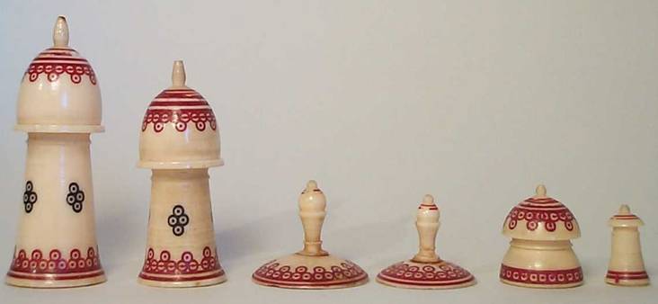 Antique Indian Chess Set