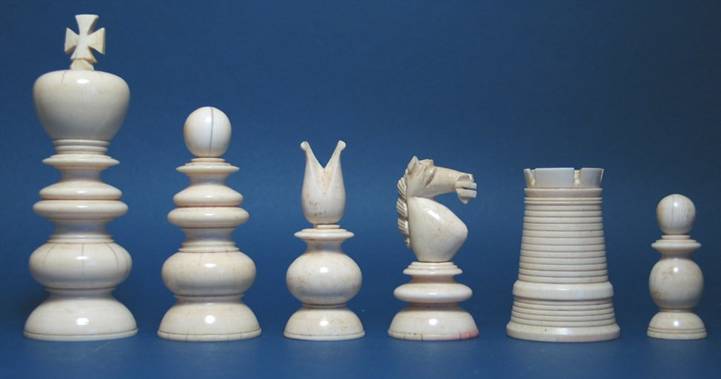 Antique Indian Chess Set