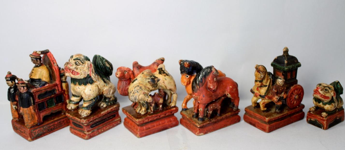 Antique Mongolian Chess Set