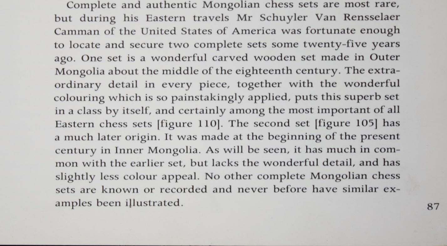 Antique Mongolian Chess Set