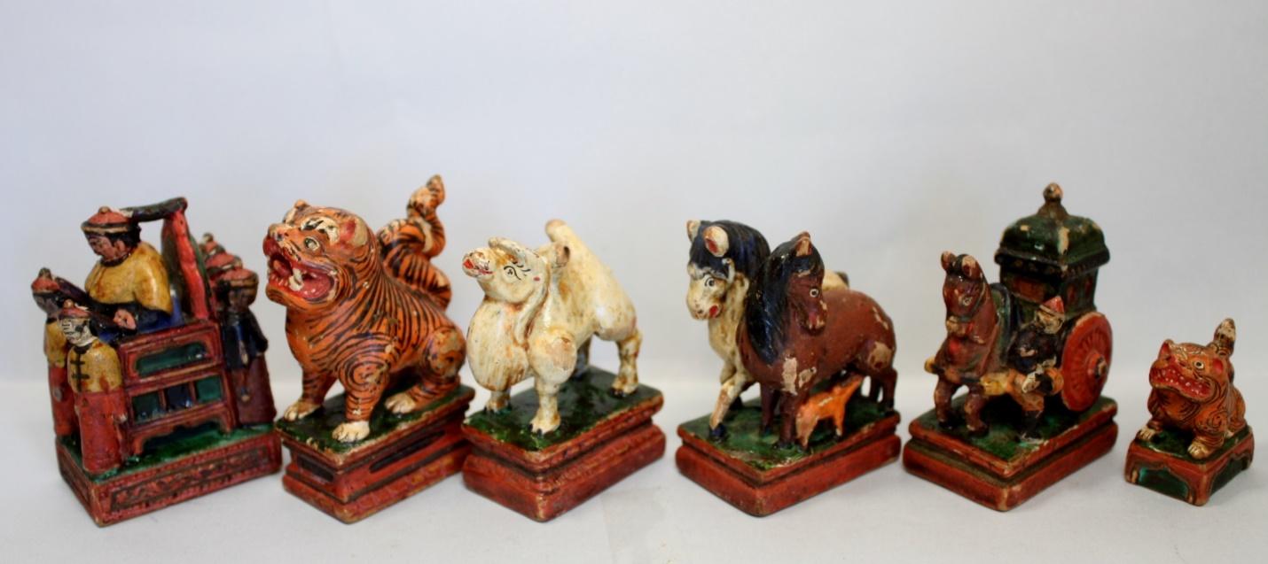 Antique Mongolian Chess Set