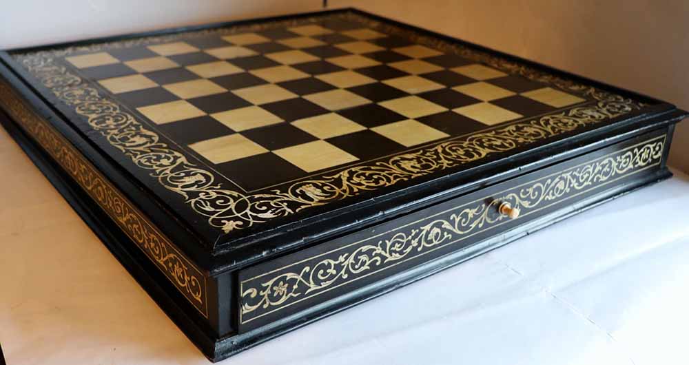 Antique Augsburg chessboard