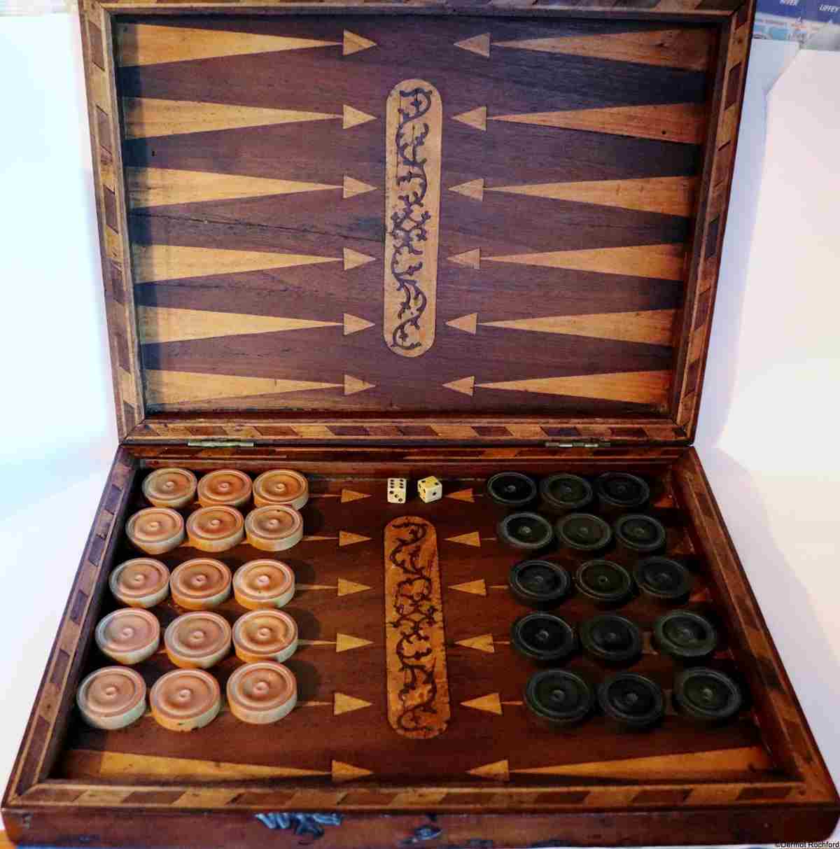 17th Century Italian Inlaid Gamesbox Chessboard