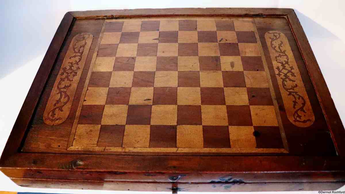 17th Century Italian Inlaid Gamesbox Chessboard