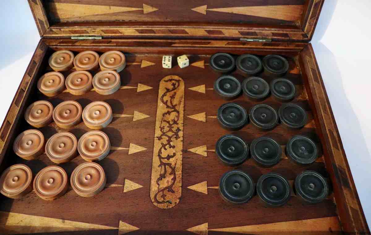 17th Century Italian Inlaid Gamesbox Chessboard