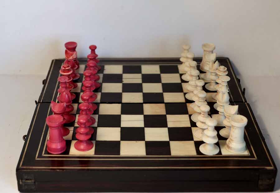 Antique Chessboard Set