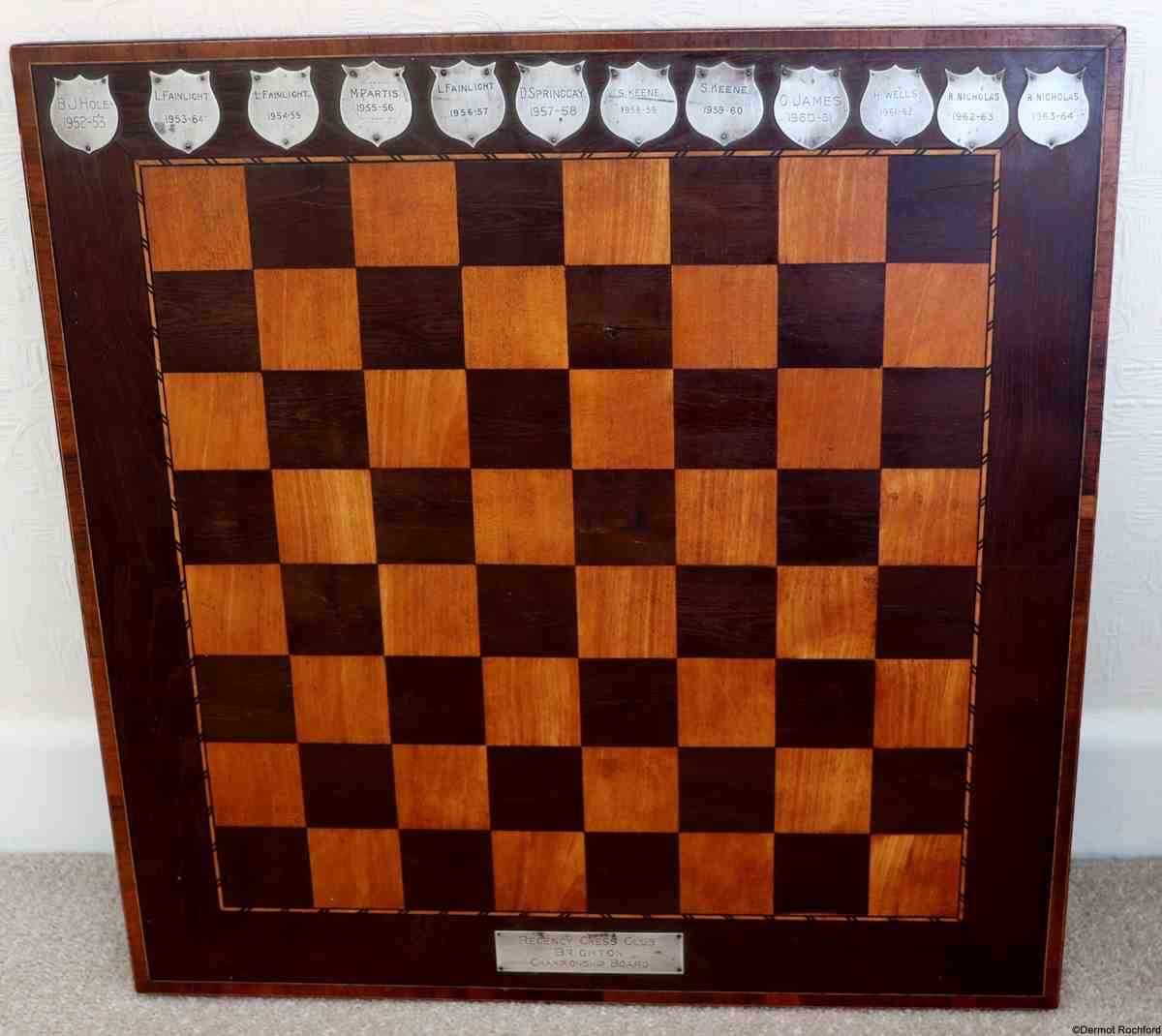 Antique English chessboard