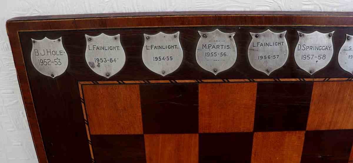 Antique English chessboard