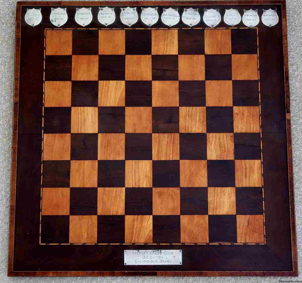 Antique English chessboard