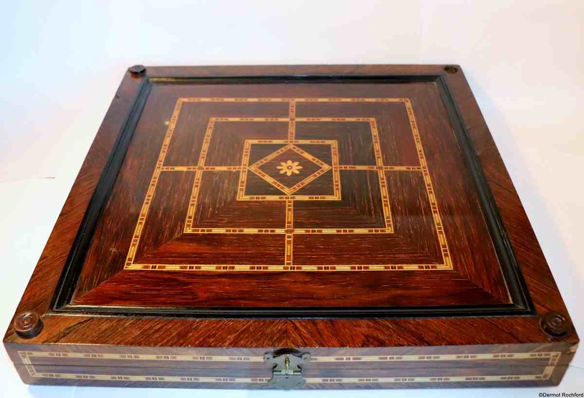 Antique Chess and Backgammon Board
