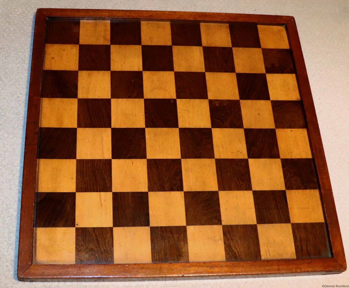 Antique English chessboard