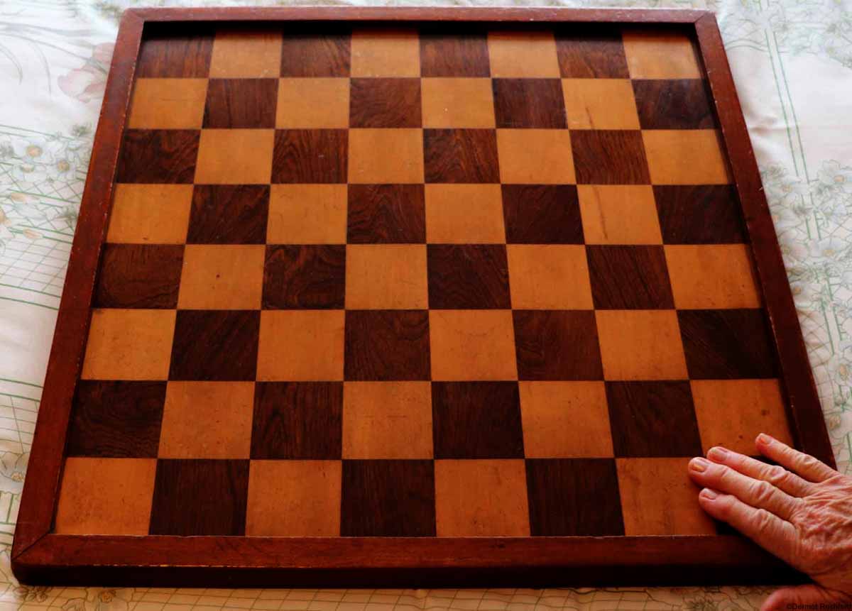 Antique English chessboard