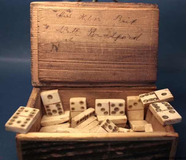 Antique Chess Domino Set