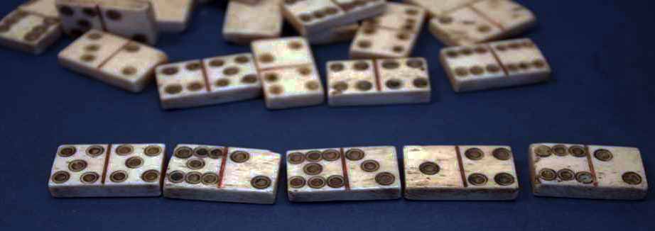 Antique Chess Domino Set