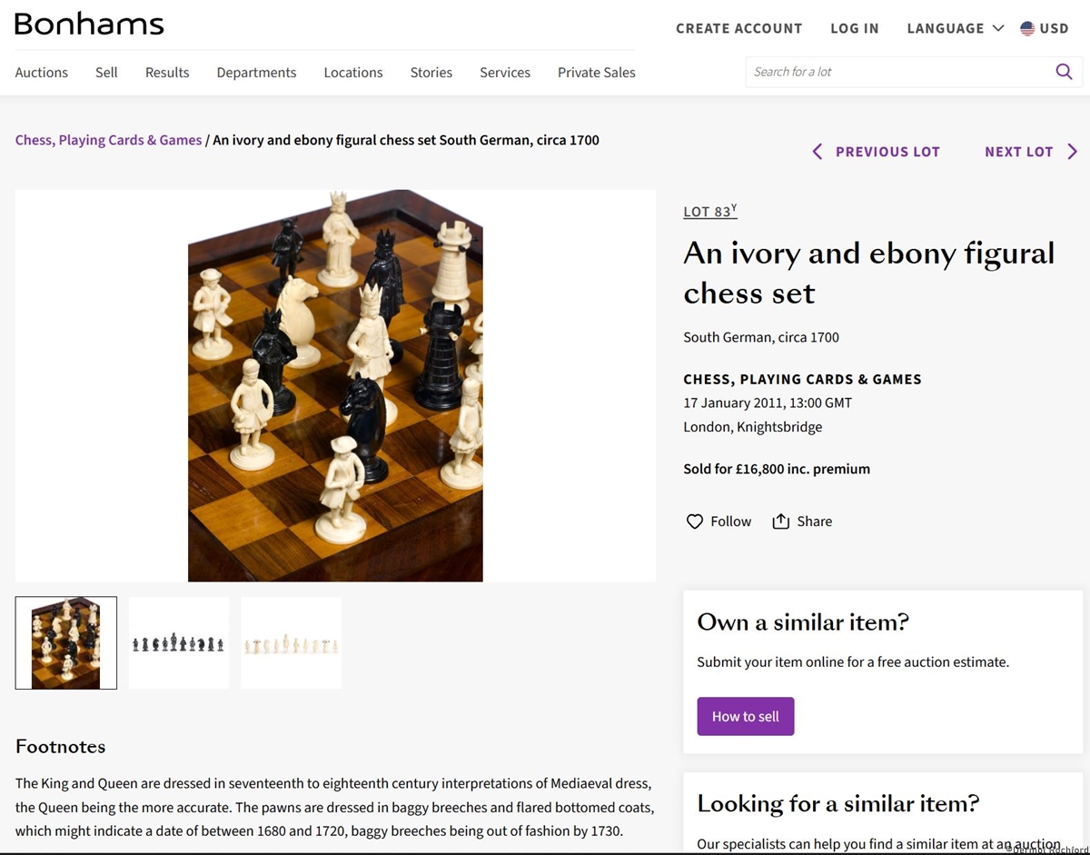 Antique German Chess Piece