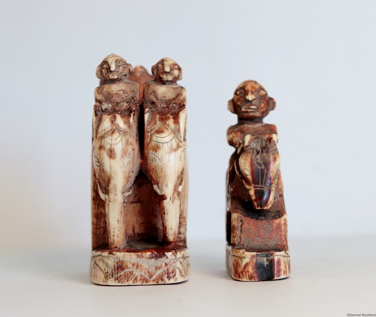 Antique Indian Chess Set Pieces