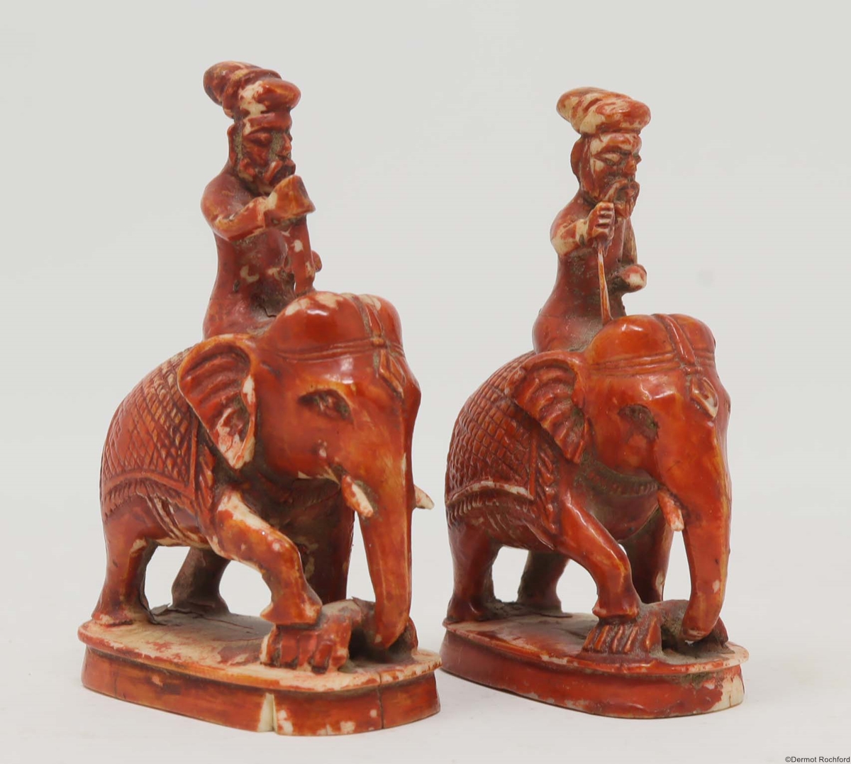 Antique Indian Chess Set Pieces