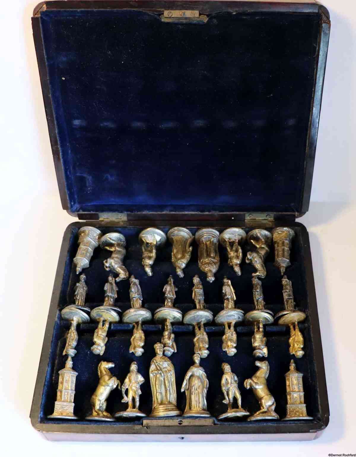 18th Century Gilted Chess Set