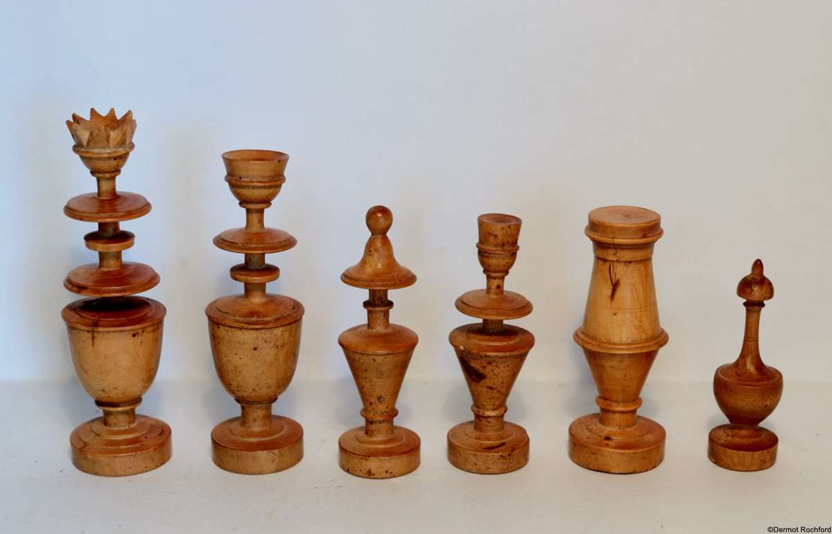 Antique French Directoire Chess Set