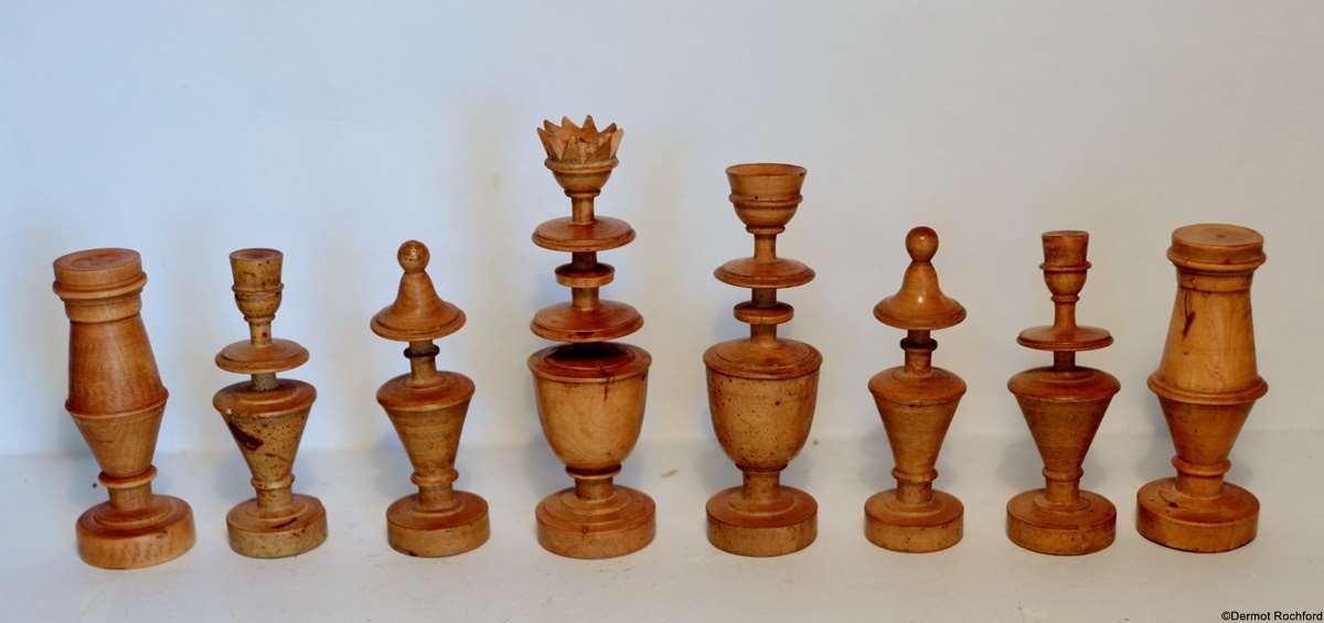 Antique French Directoire Chess Set