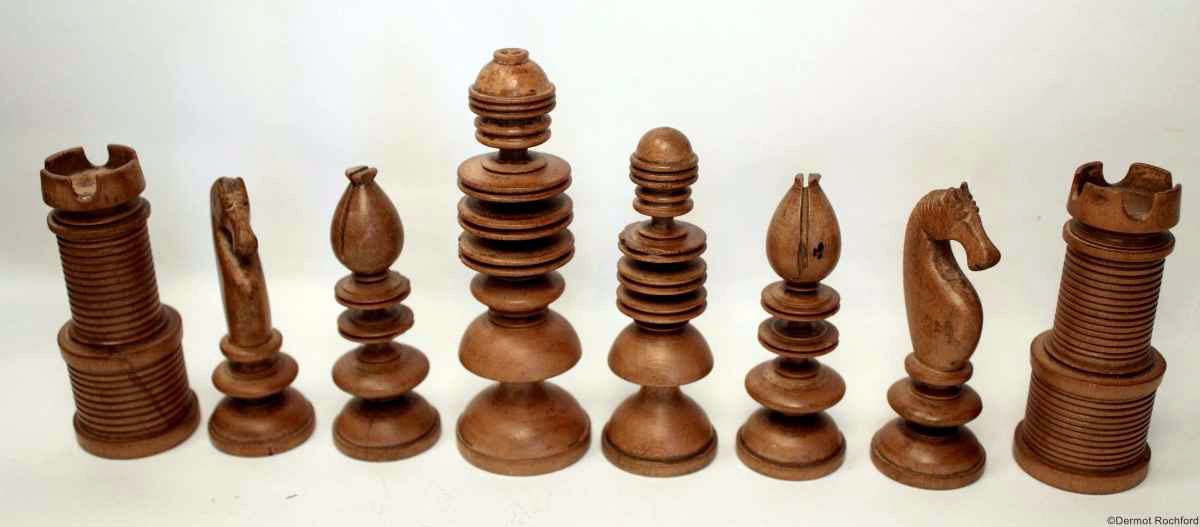 Antique English Chess Set