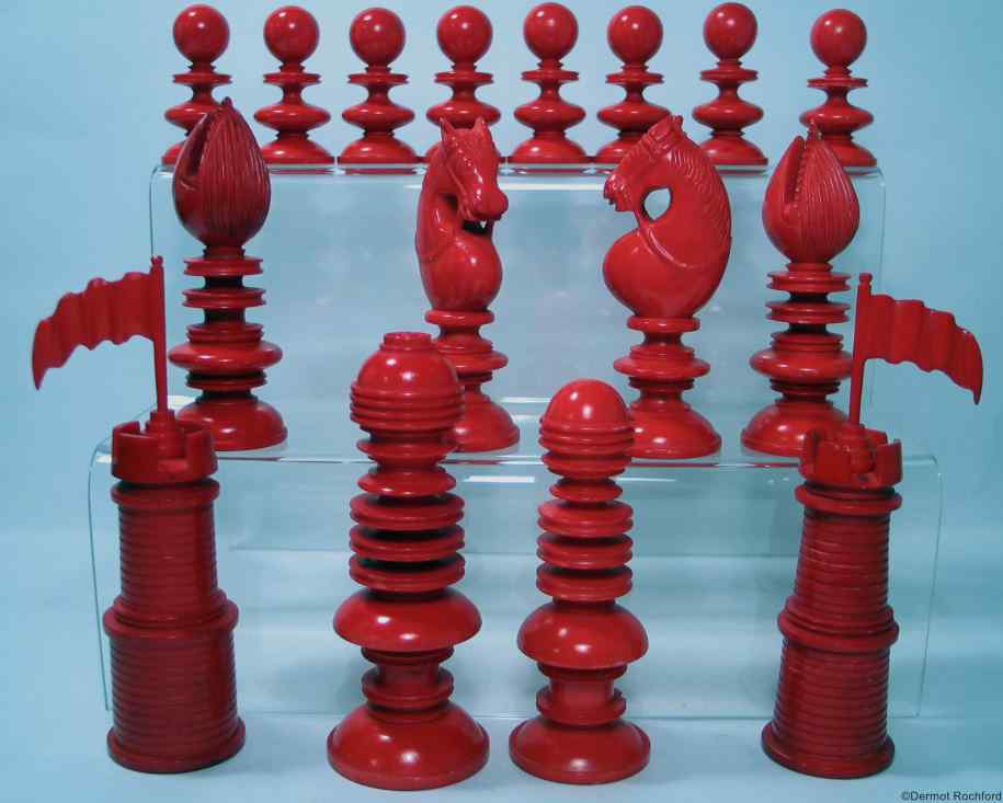 Antique English Chess Set