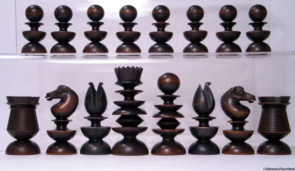 Antique English Chess Set