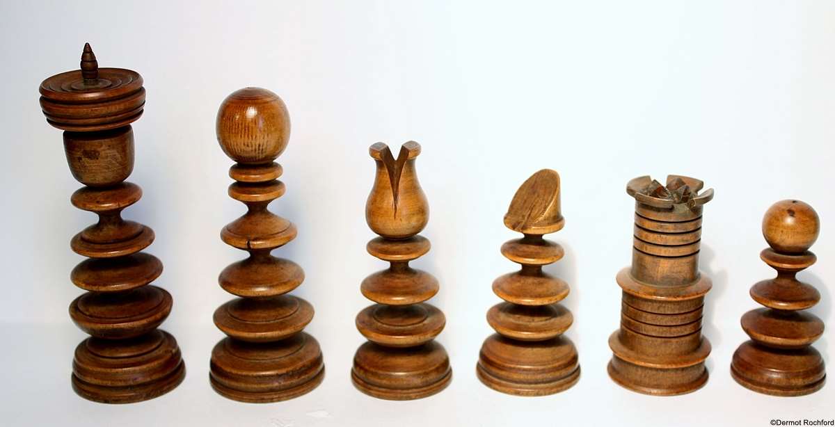 antique English chess set