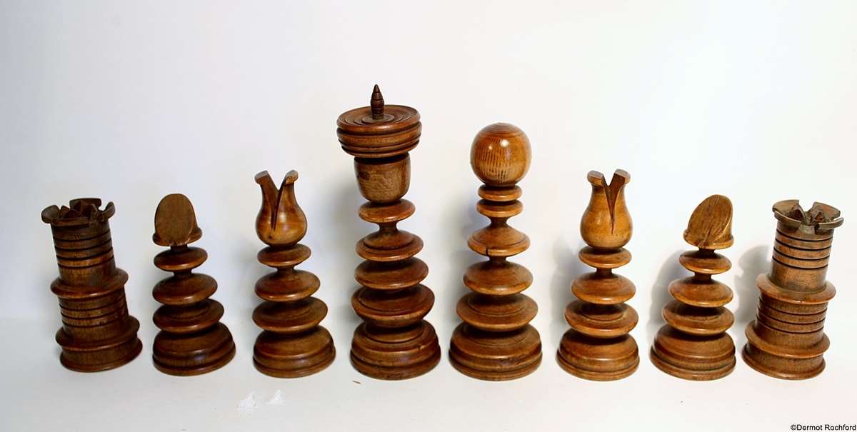 antique English chess set