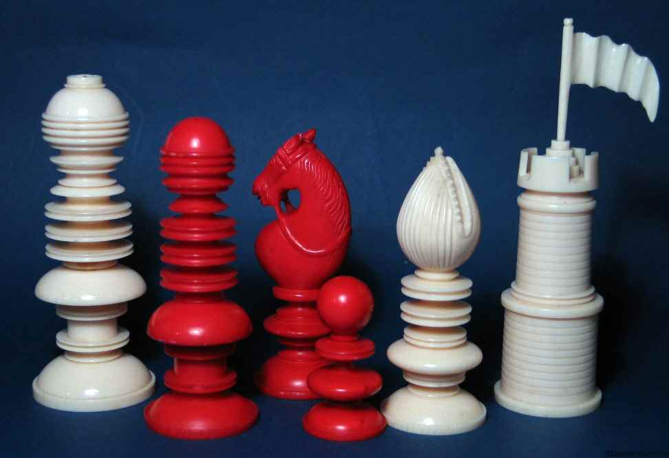 Antique English Chess Set