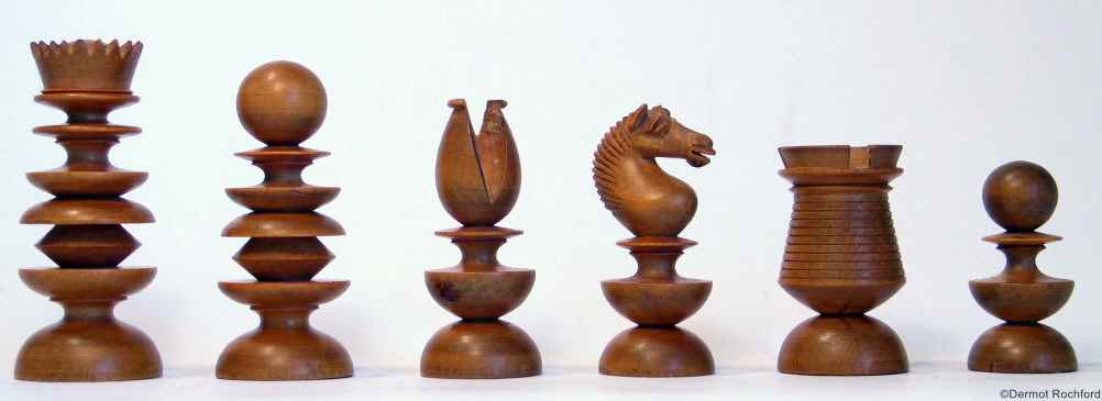 Antique English Chess Set