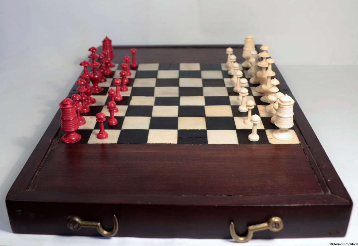18th Century French Traveler Chess Set