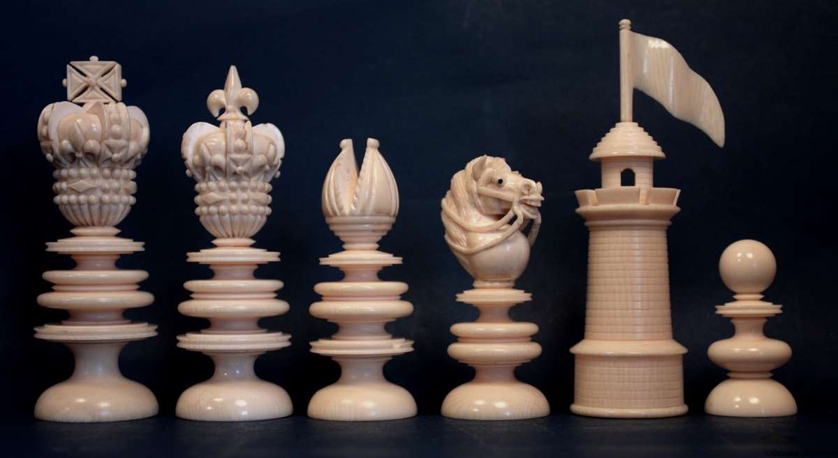 Antique Hastilow Chess Set