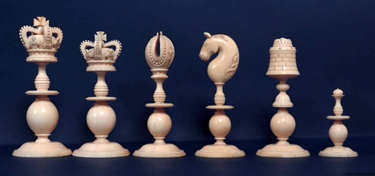 Antique Indian Chess Set