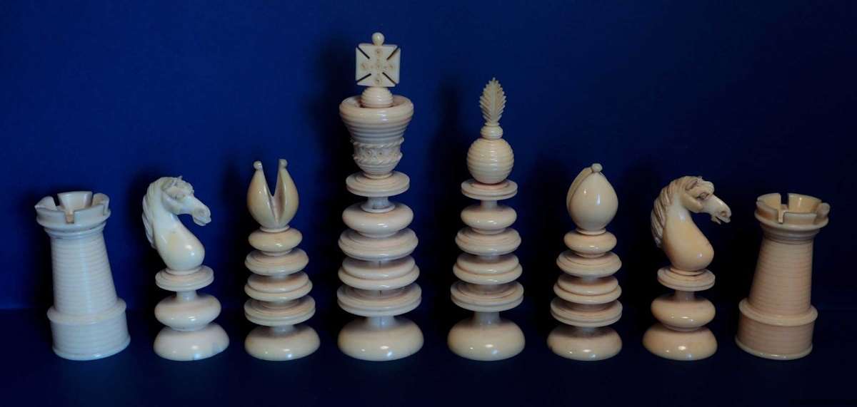 Antique Merrifield Chess Set
