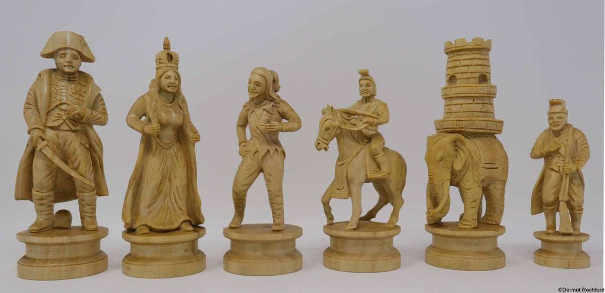 Antique Napoleon Chess Set