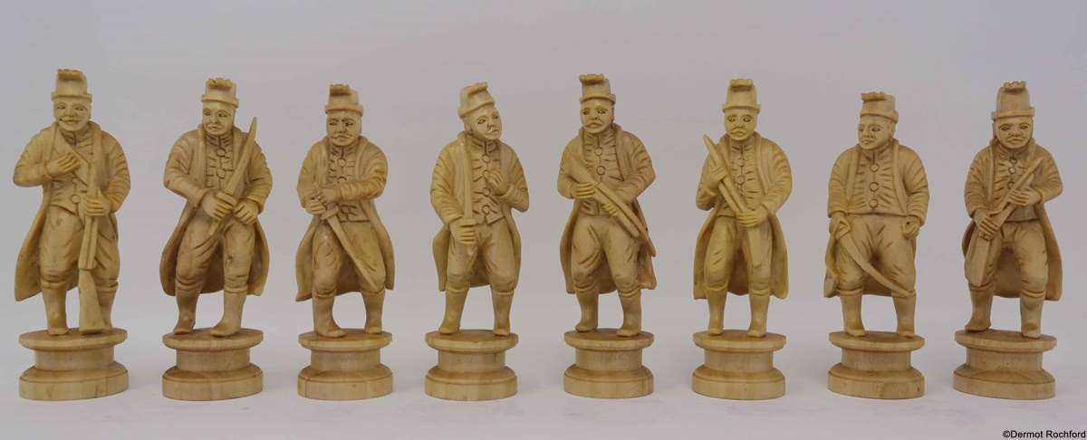 Antique Napoleon Chess Set