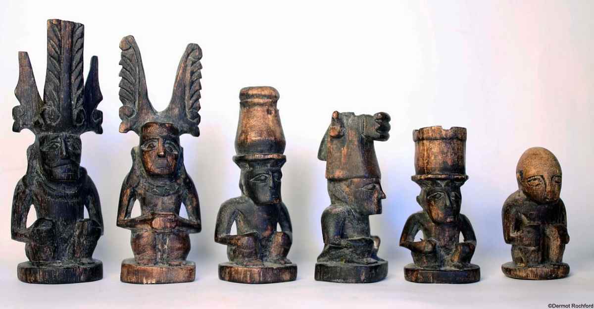 Antique Nias Tribal Chess Set
