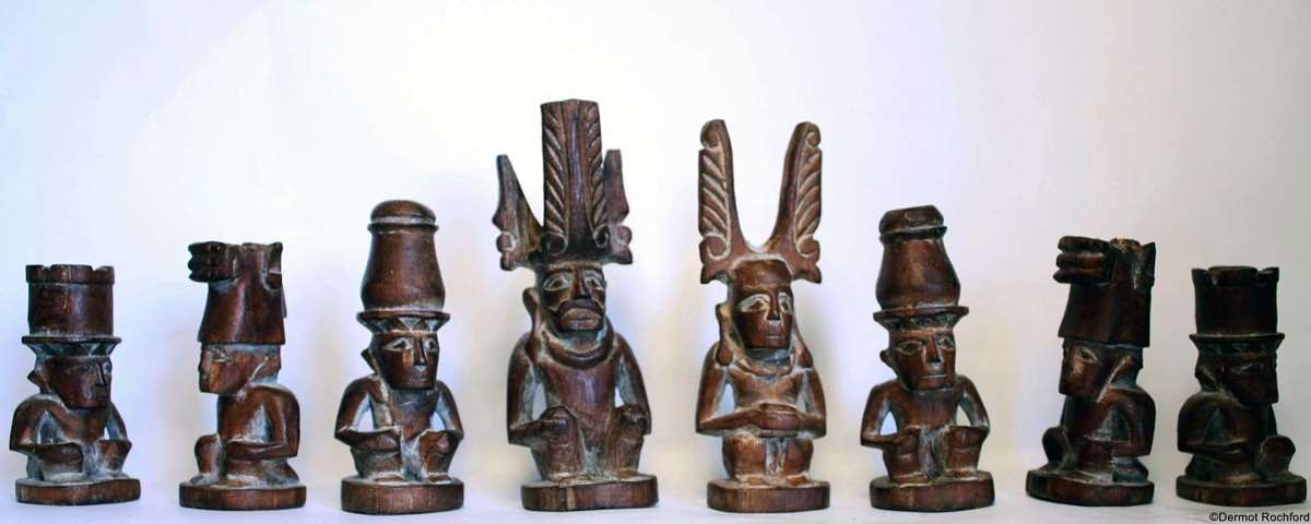 Antique Nias Tribal Chess Set