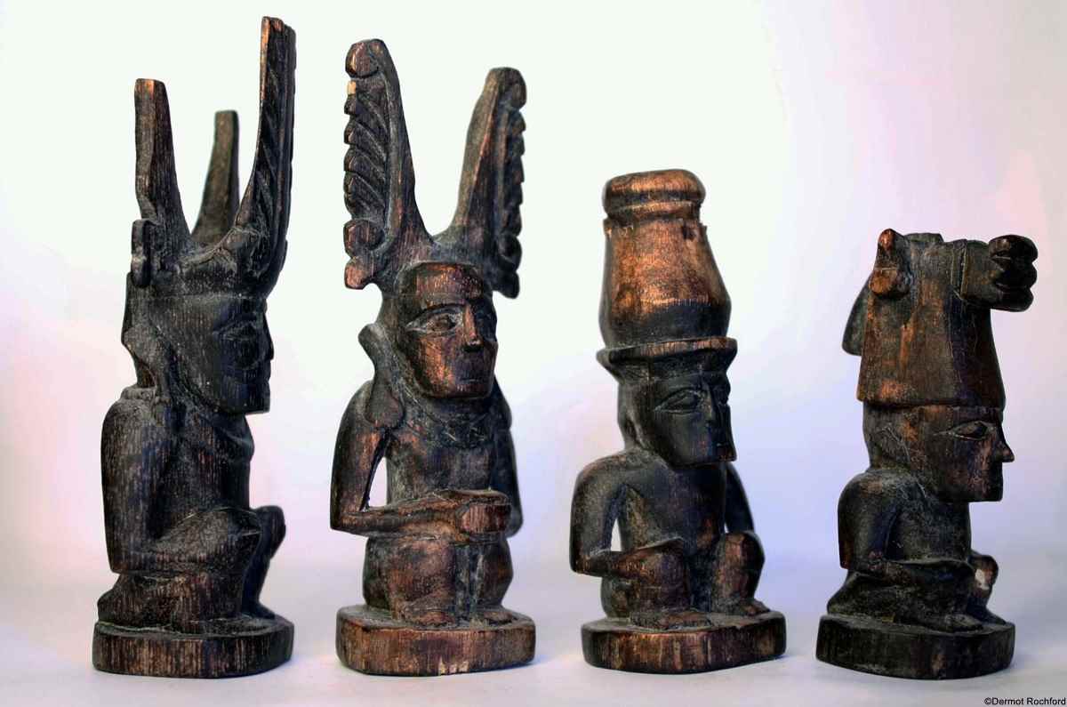 Antique Nias Tribal Chess Set